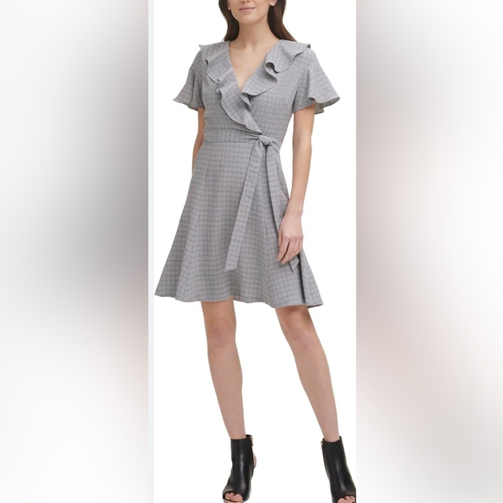DKNY Grey Wrap Dress. Women’s Size L